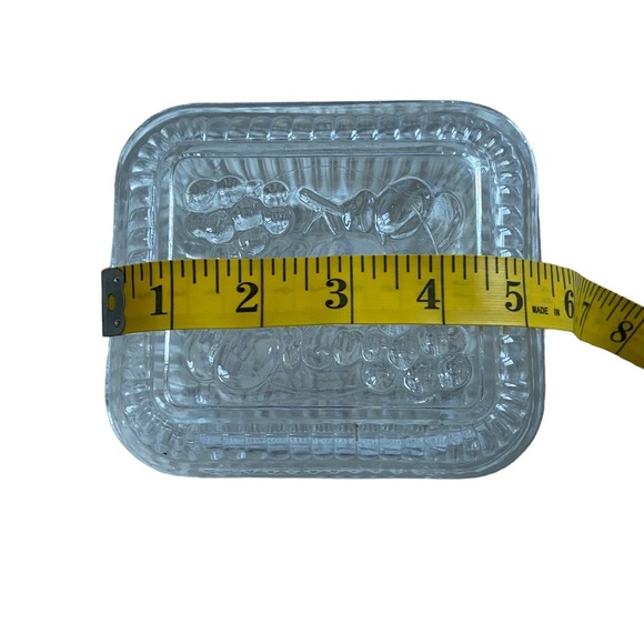 Vintage Ribbed Rectangle Glass  Refrigerater Box - Picture 6 of 8